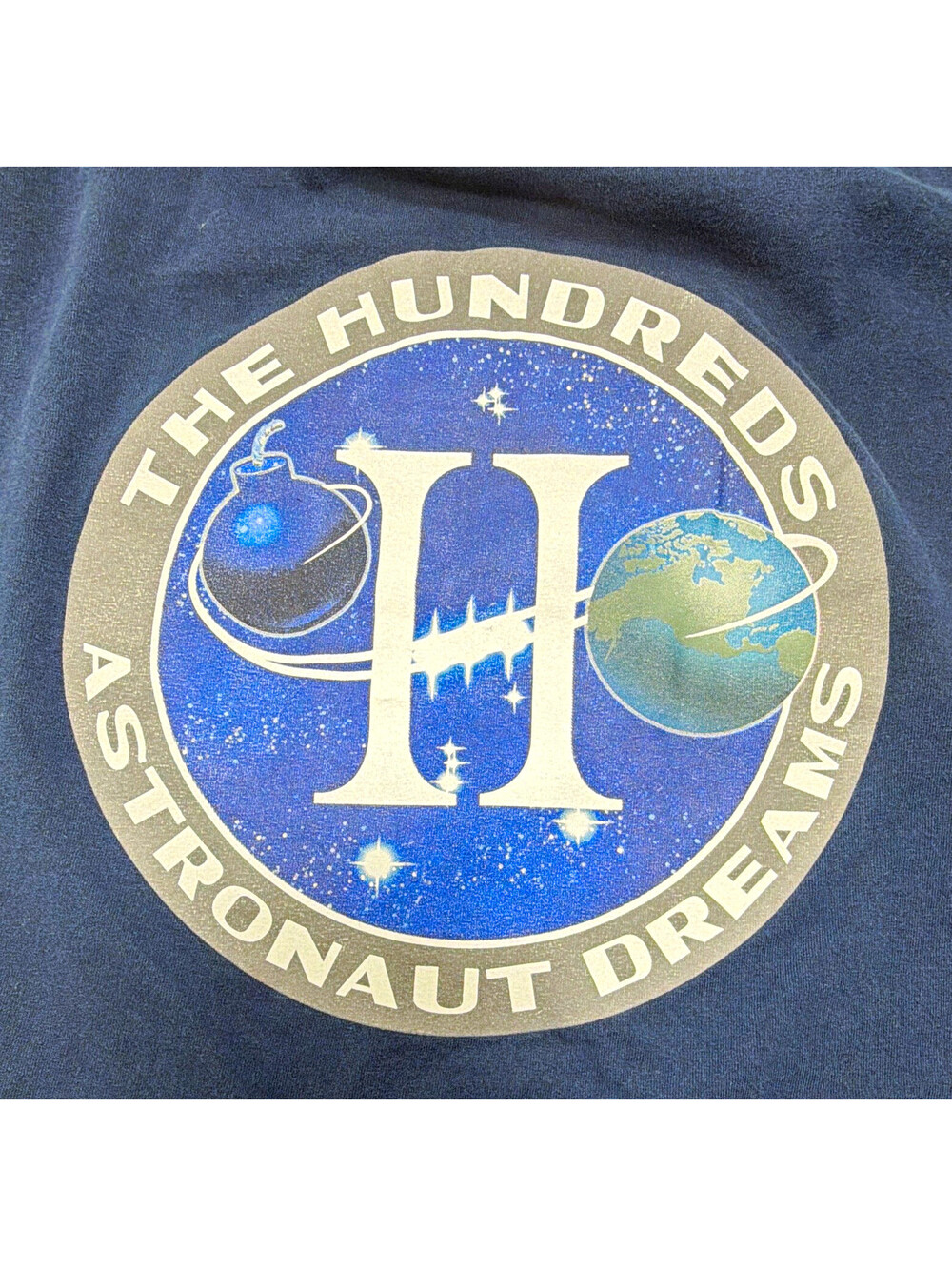 The Hundreds Men's Blue Astronaut Dreams Graphic Logo Pocket Crew Neck Tee XL